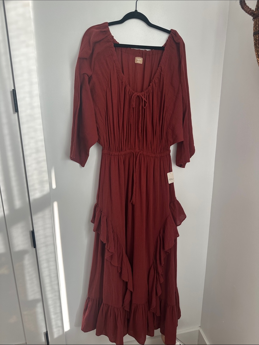 NWT Free People Shore Chic Maxi Dress-Burnt Henna - Picture 7 of 9